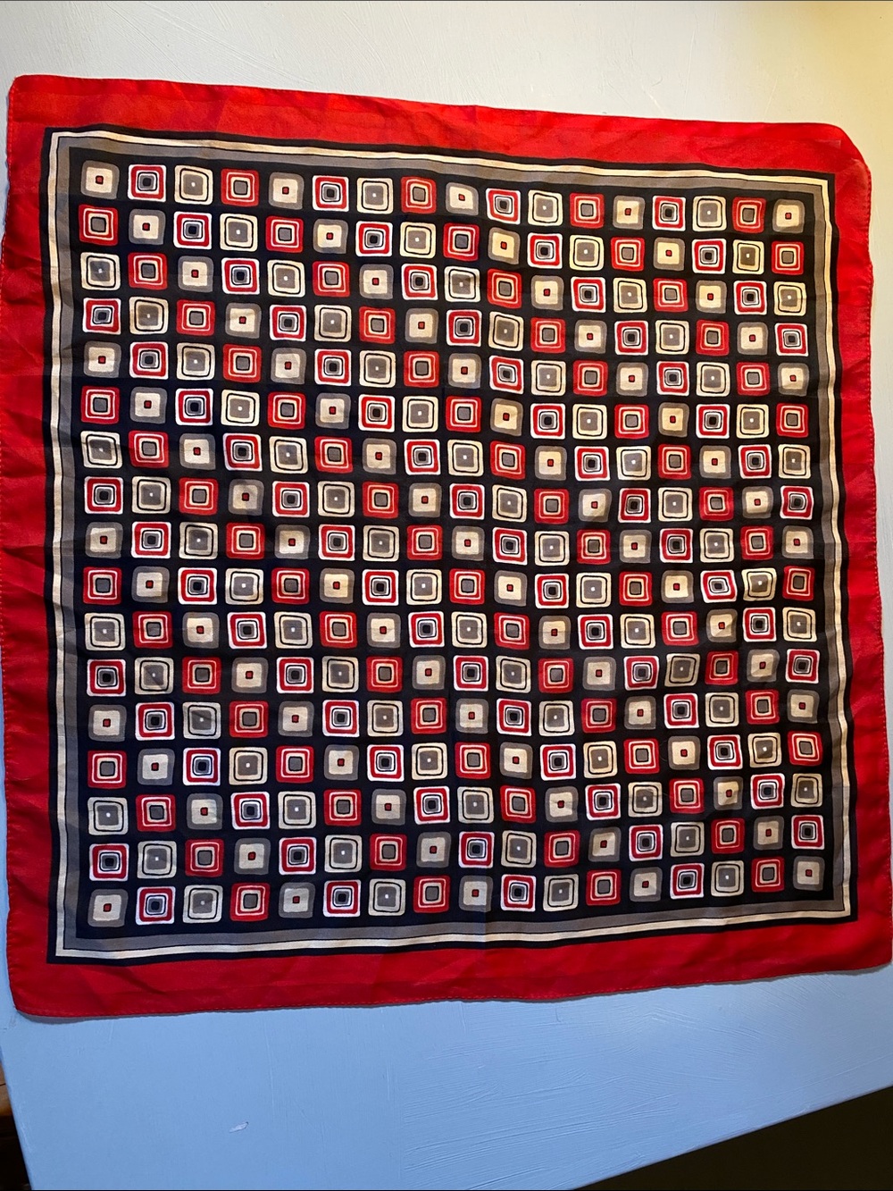 Italian Colorful Geometric Scarf